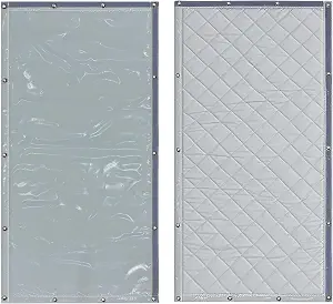 Outdoor Sound Barrier Fence 40" x 83", Soundproof Blanket, Acoustic Blanket, Noise Barrier for Air Conditioner, Construction Sites, Stadiums, Factories - Light Gray