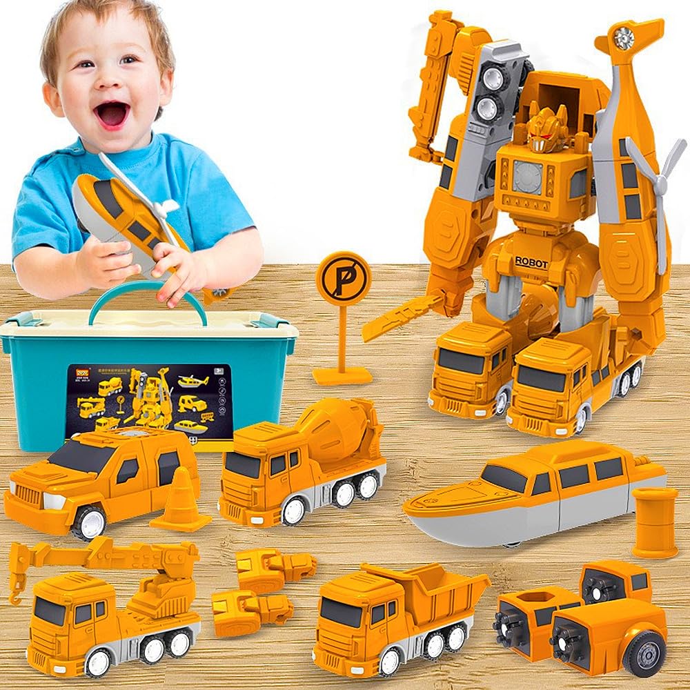 Mineup Giocattoli Ingegneristici Per Bambini, Set Di Giocattoli A Trasformazione Magnetica Assemblata, Giocattolo Per Auto A Trasformare Educativo, Puzzle Creativo Educativo DIY Per Bambini 3 Anni+