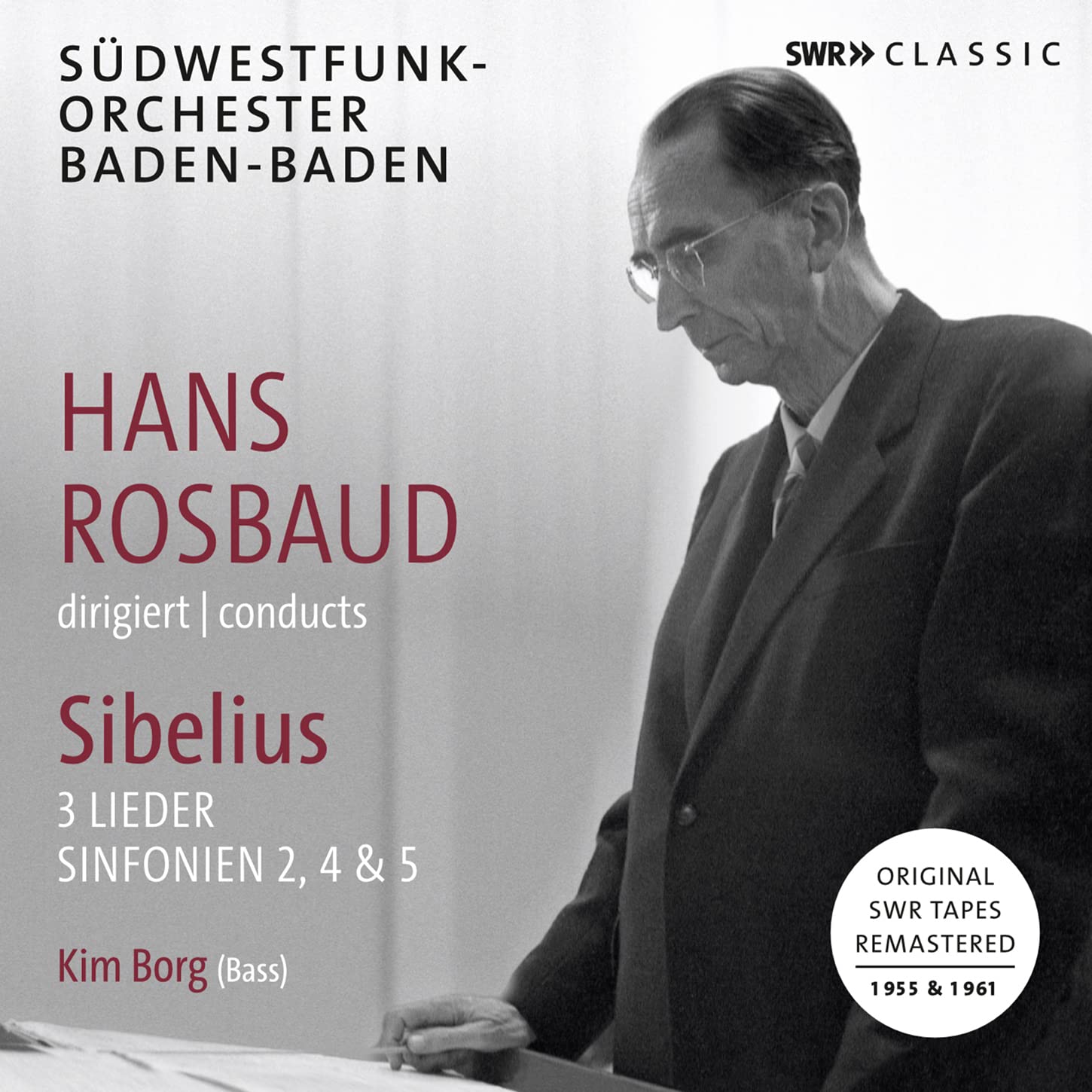 Hans Rosbaud conducts Sibeliu: 3 Lieder, Sinfonien 2, 4 & 5