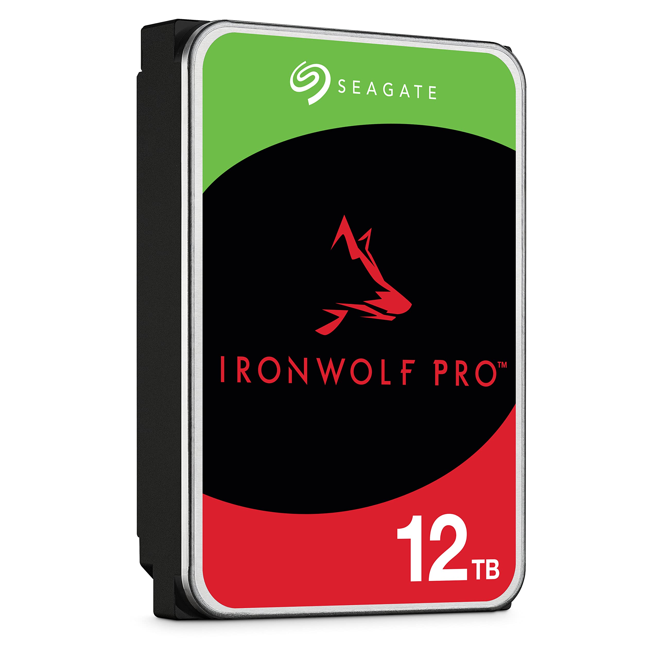 IronWolf Pro, 12 TB, Enterprise NAS Internal HDD –CMR 3.5 Inch, SATA 6 Gb/s, 7,200 RPM, 256 MB Cache for RAID Network Attached Storage (ST12000NT001)