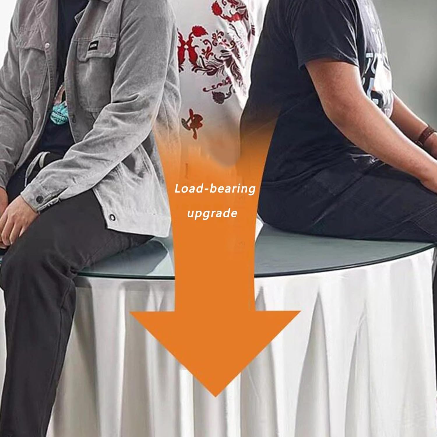 16.5in,17.3in,19.6in,28in,30.7in Tempered Glass Table Top, Round Patio Glass Table Top, Tempered Flat Edge Polish, for Dining Table, Coffee Table, Home，Office(45CM(17.7IN))