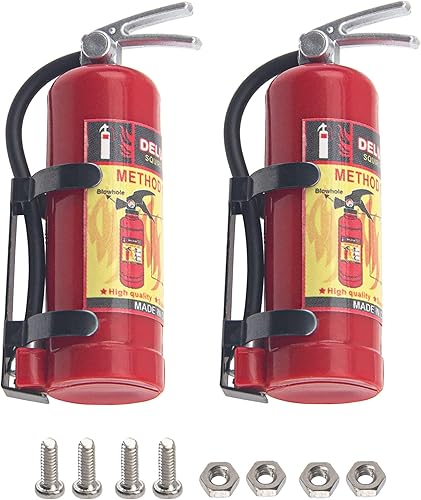 Miniatura 8 de Extintores de incendios a escala RC 110 con calcomanías, accesorios de decoración, compatibles con Traxxas TRX4 Axial SCX10 Redcat Gen7 D90 TF2 CC01