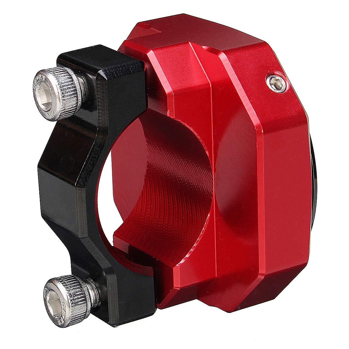 ZYTC Motorrad wasserdichte Uhr schwarz blau rot Silber für Fahrrad/Motorrad/SUV Verschiedene Modelle, passend für 7/8 "oder 1" Lenker, Halterungsdurchmesser 22-28mm(schwarz)