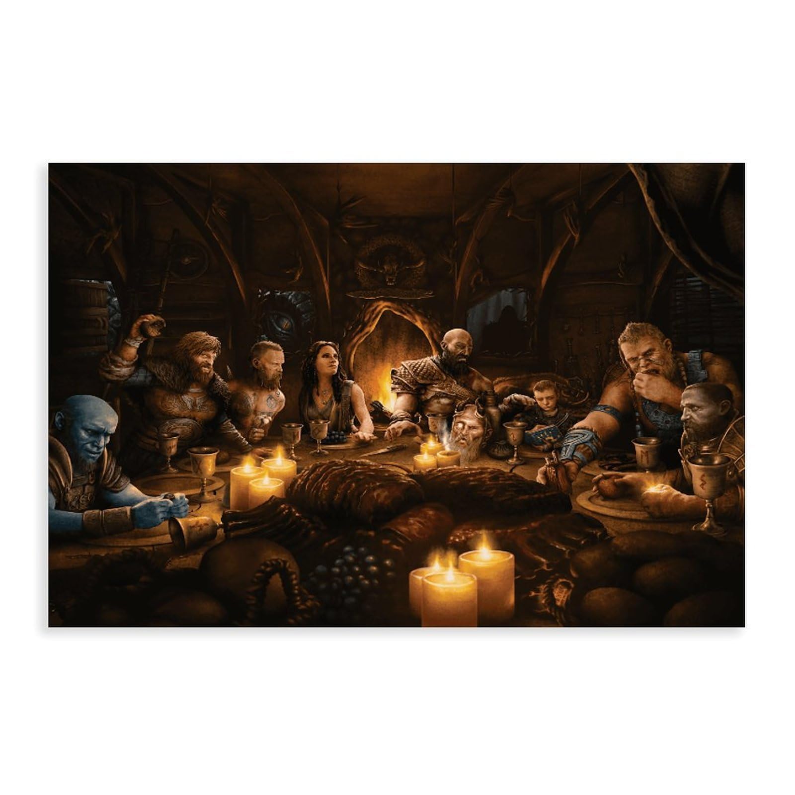 – VGDFH Game God of War Kratos (24) Canvas Poster Bedroom Decor Landscape Office Room Decor Gift 12x18inch(30x45cm)