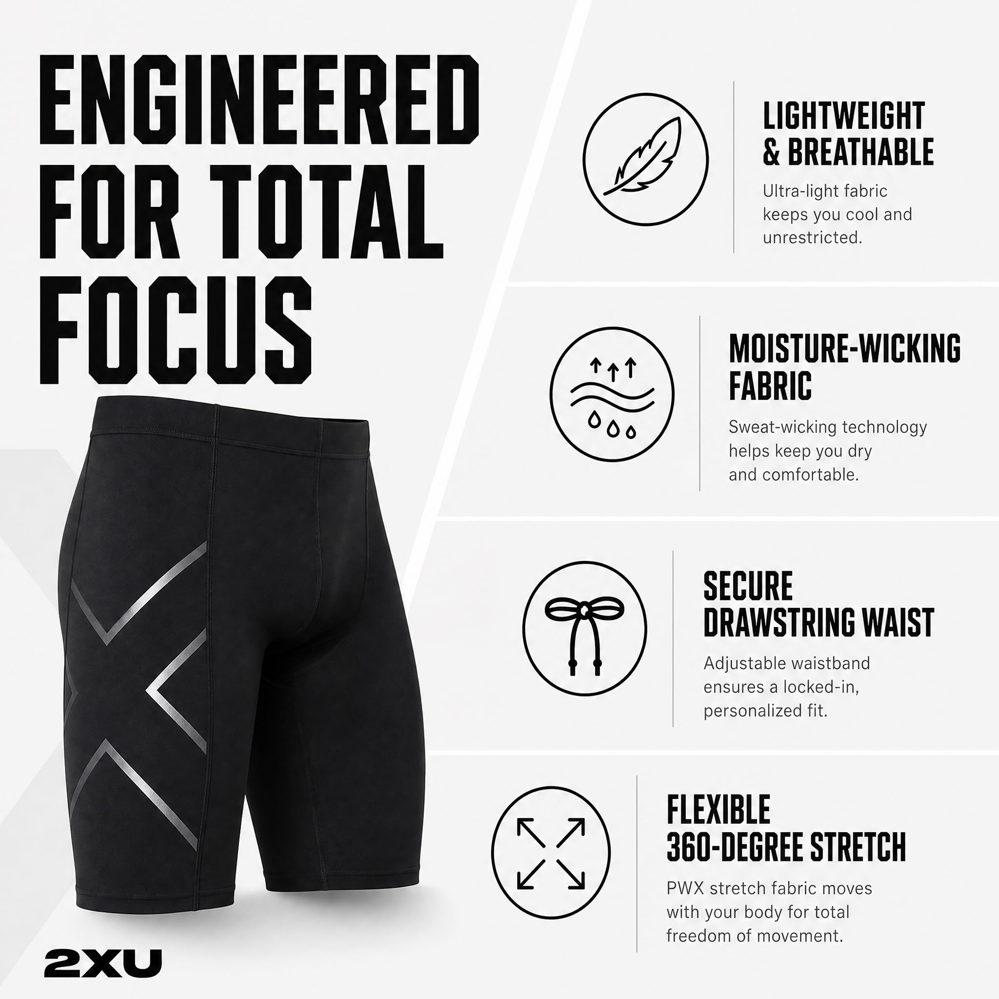 2XU Core Compression Shorts - Shorts - Short de Compression - Homme