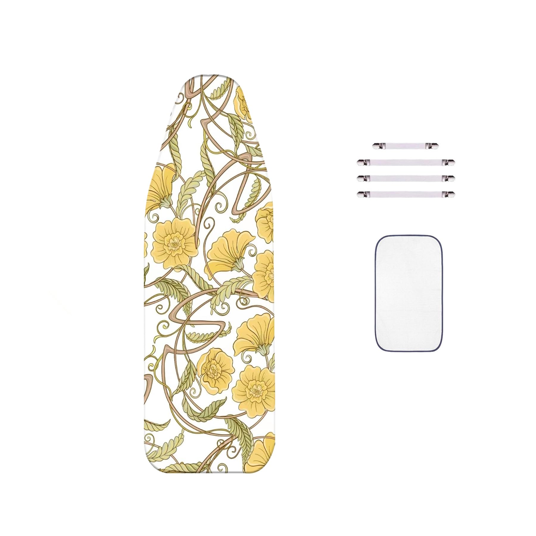 WTAIS Extra Large - Ironing Board Cover, XL 150X60cm, Thickened - 2-in-1 Design, (Fits Ironing Board of Length 130 to145 cm - Width 45 to 55cm)