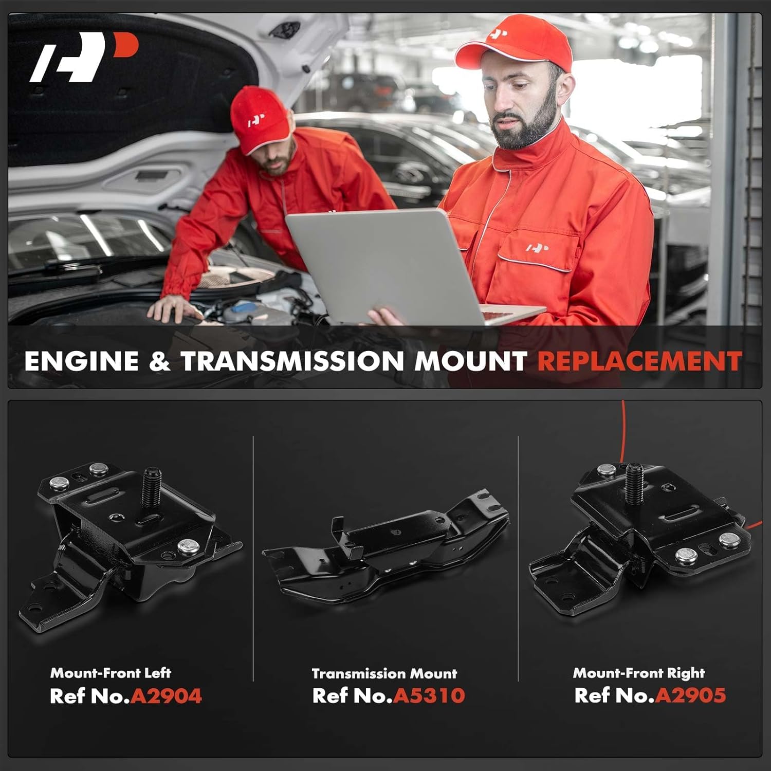 A-Premium 3PCS Engine Motor Mount and Transmission Mount Kit Compatible with Ford Mustang 1996-2004, 3.8L 3.9L, Automatic Transmission Only