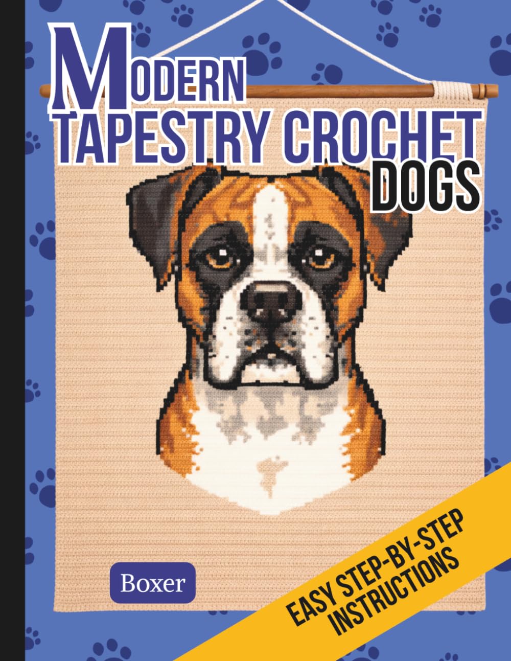 Modern Tapestry Crochet Dogs: Boxer