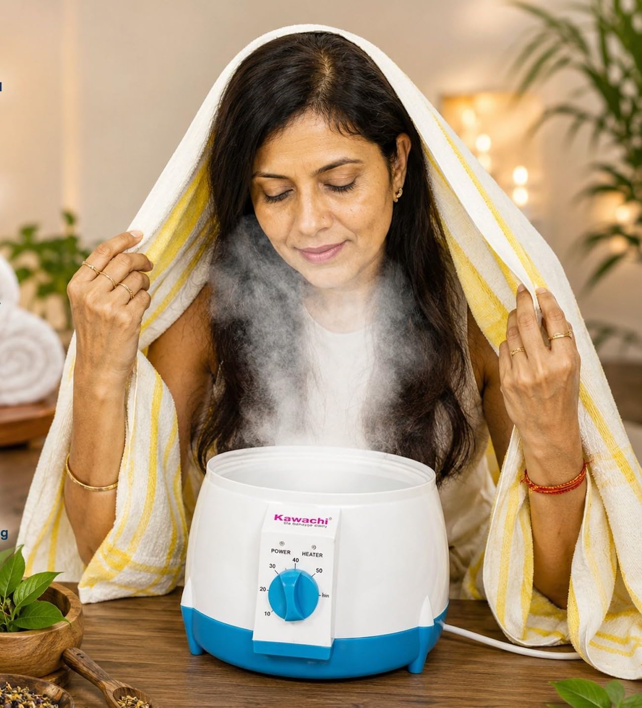 Kawachi Steam Generator for Portable Steam Sauna Bath For Cold & Cough, Vapourizer Face Steamer, Steam Inhaler & Vaporizer Machine