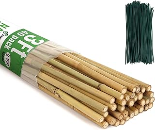 SWANGSA 40 Pack Bamboo Stakes for Plant 3 Feet,Bamboo Sticks Plant Suppo...
