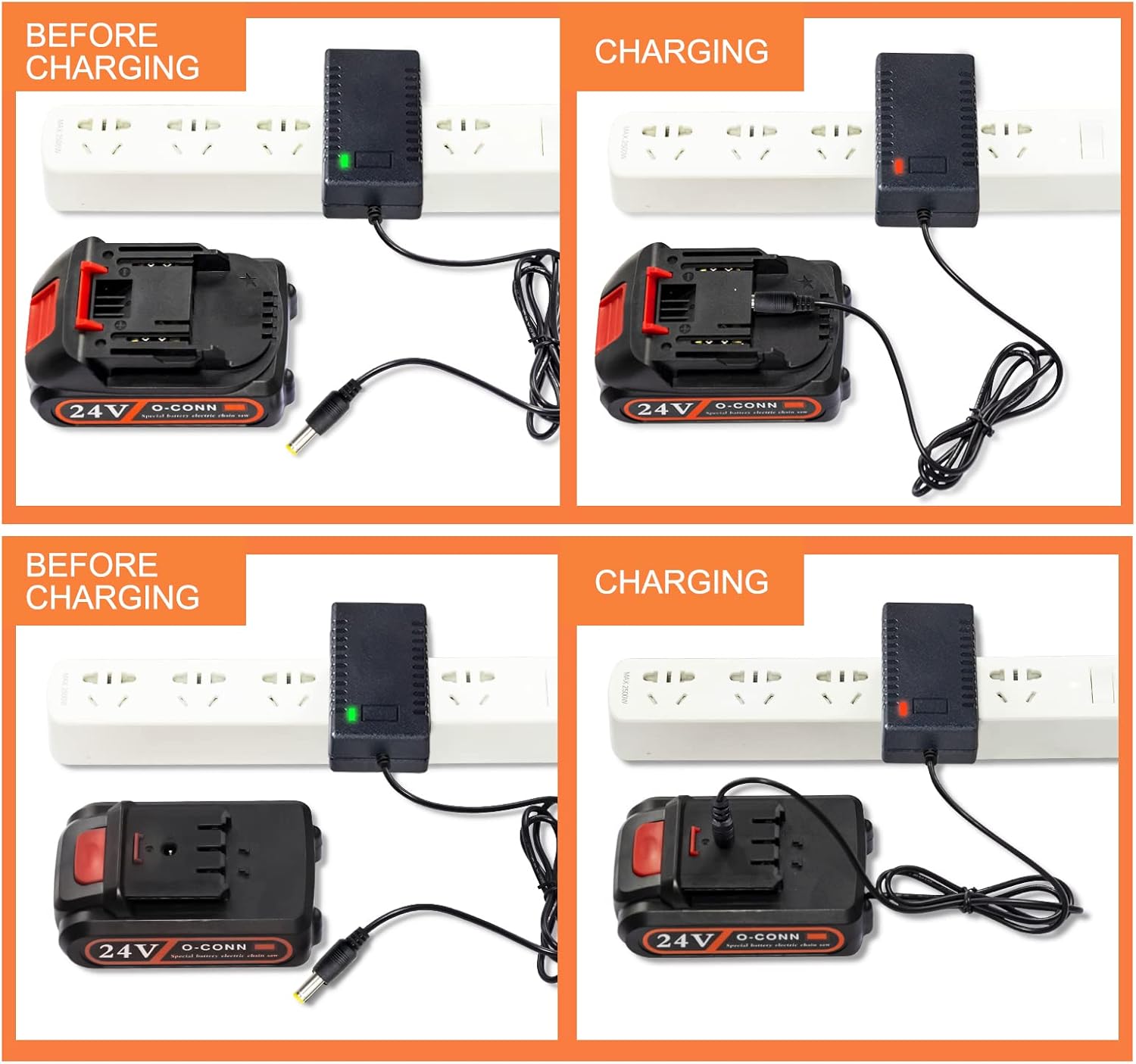 21V Mini Chainsaw Battery Charger, Lithium Battery Charger, American Standard, Cordless Small Electric Portable Handheld Chainsaw Accessories (Universal Version) - Image 3