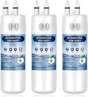 EDR1RXD1 W10295370A Water Filter Replacement,Compatible with Everydrop Filter 1,Whirlpool WHR1RXD1 WRS588FIHZ04 WRS325SDHZ08 WRS325SDHZ WRS321SDHZ WRS325FDAM04 WRS588FIHZ06 WRS571CIHZ04 WRMF3636RZ00