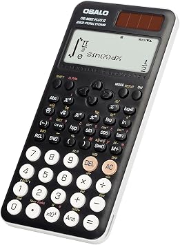 OSALO Scientific Calculator 252 Functions 2-line Written Display with Slide-on Cover for Secondary School Students OS 82ES 2nd Edition