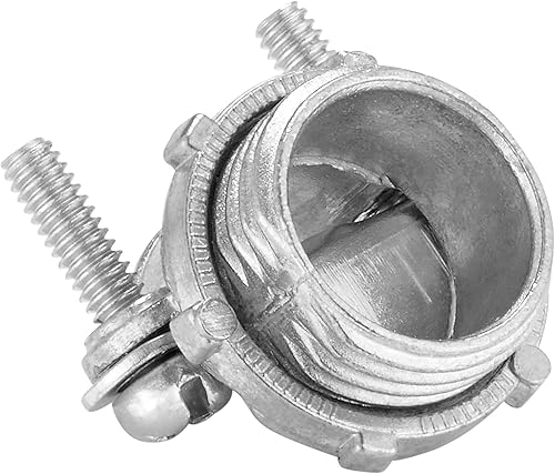 Miniatura 9 de Maxxima Conector de abrazadera de doble tornillo no metálico de 12 pulgada para conducto de cable recubierto NM, fundición de zinc (paquete de 100)
