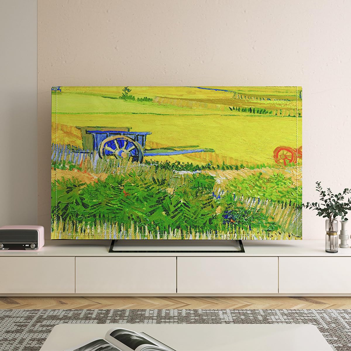 VHJdtE TV covers, For LCD LED Antiskid Television Dust Cover For Desktop Wall-mounted Tvs,32-70In(A,70in(160x98cm))