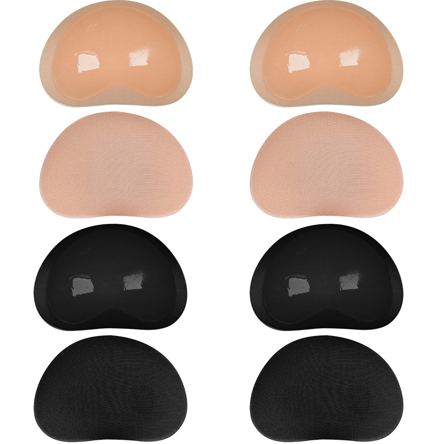SKENGWEL4 Pairs Silicone Bra Inserts Self-Adhesive Bra Pads Inserts Removable Sticky Breast Enhancer Pads Breast Lifter For Women