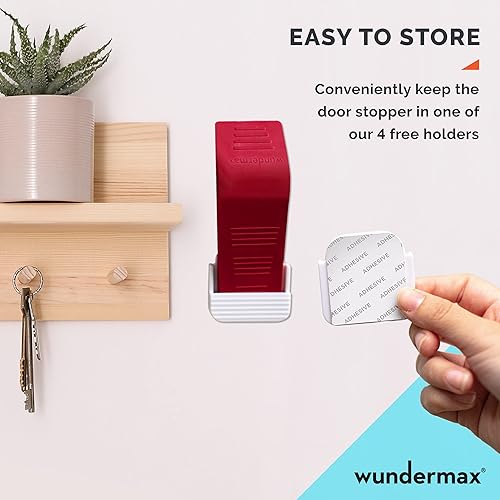 Miniatura 6 de Wundermax - Tope de puerta de goma con soporte, para todo tipo de suelos y alfombras, resistente