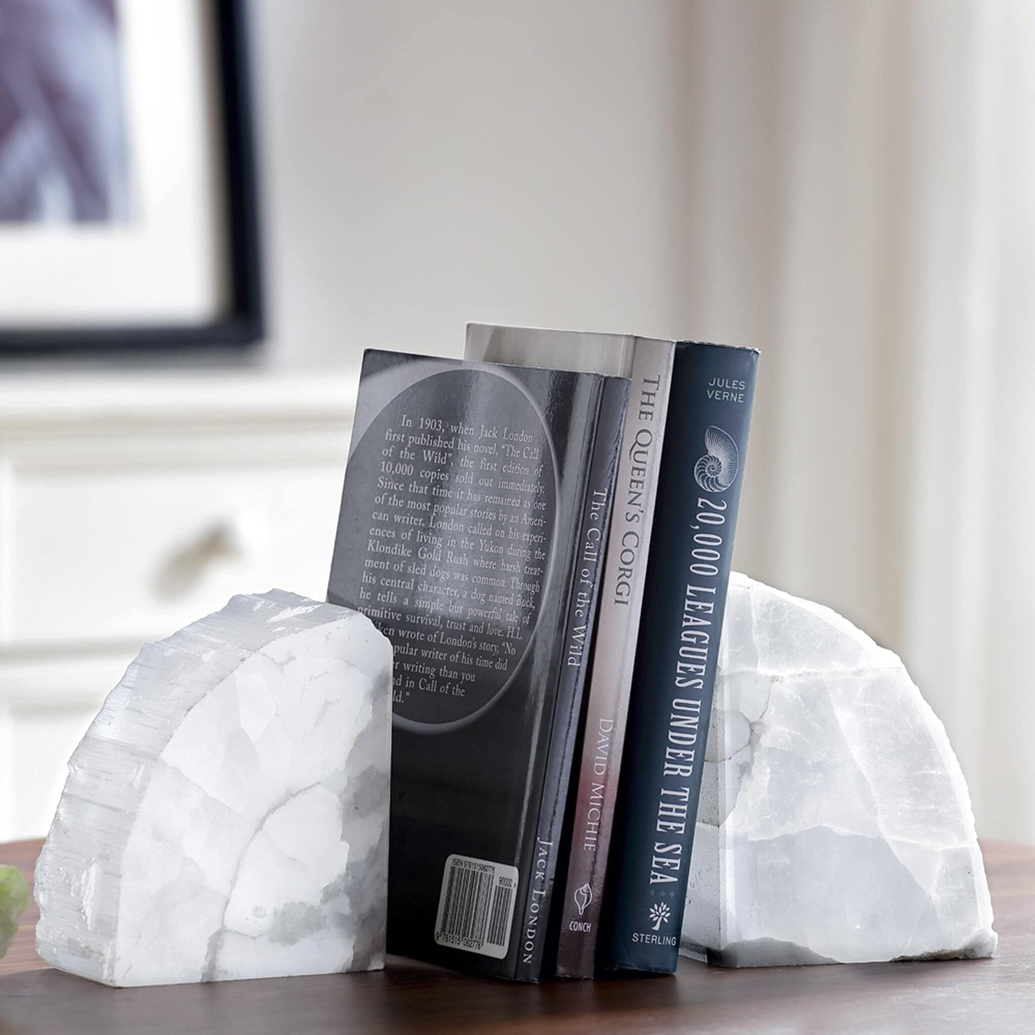 SPI Home Natural Agate Gemstone Bookends 8 Inches High