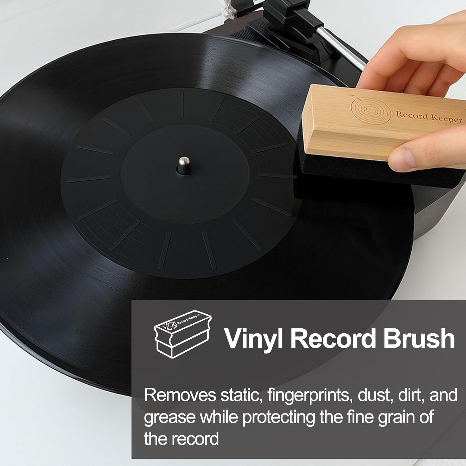 EIGTWEN Vinyl Record Cleaning Kit, Vinyl Cleaning Kit Easily Removes Dust, Dirt and Grease, Protecting The Fine Grain of Records and Restoring Them to Their Original Perfect Condition(8-in-1)