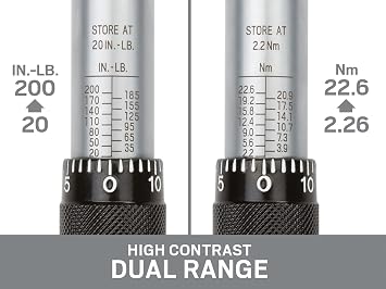 TEKTON 24320 1/4 Drive Click Torque Wrench