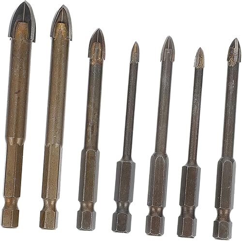 DOITOOL Conjuntos de brocas Suministros de perforación de metal Taladros triangulares para ladrillo de baldosas Hormigón Vidrio Cerámica Madera