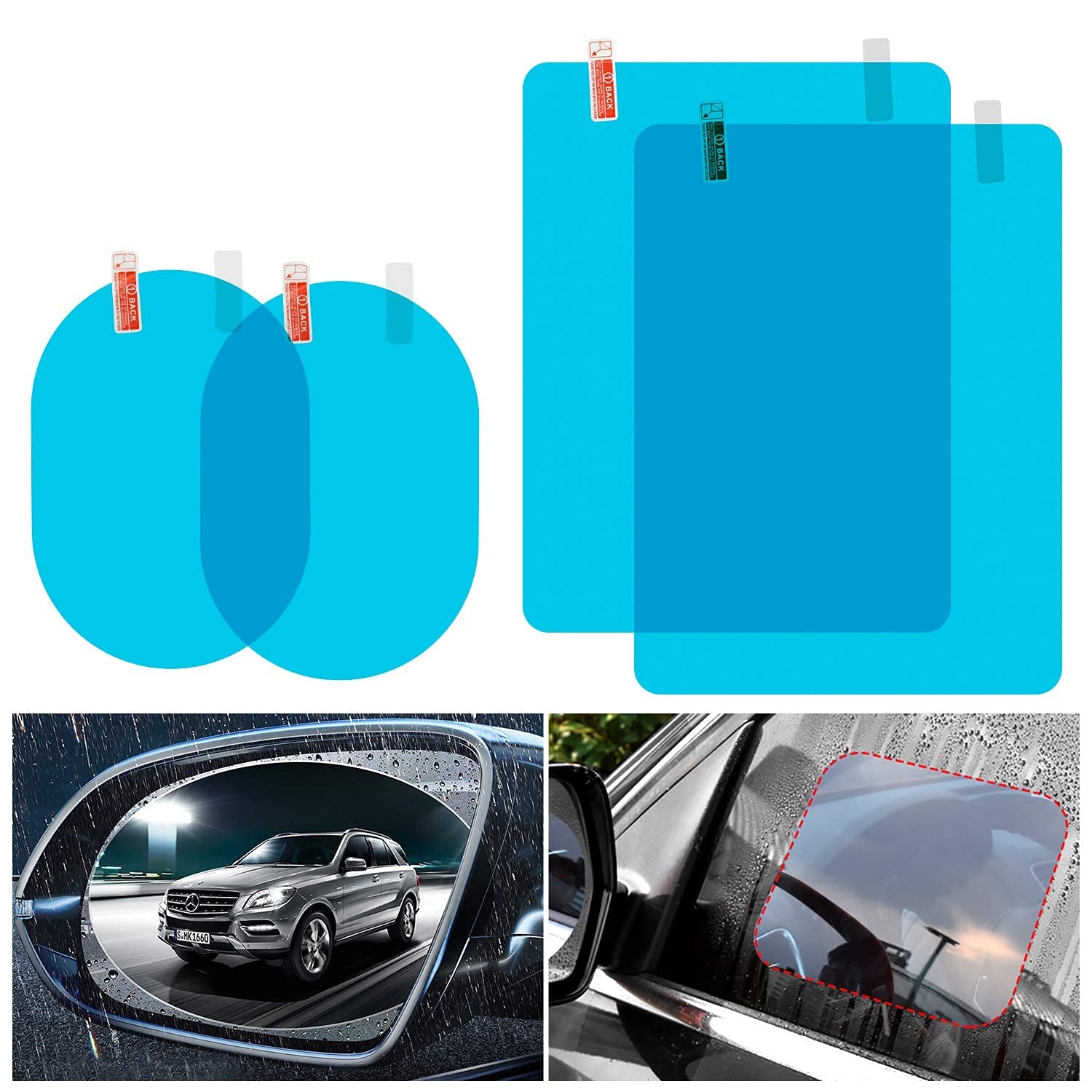 Empica Rear View Mirror Waterproof Film Anti Fog Anti Mist Rainproof
