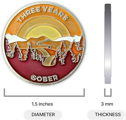 Miniatura 96 de The Achieve Mint Ficha sobria de 13 meses Chip sobrio de trece meses Regalo no AA, medallones no religiosos para hombres y mujeres que celebran