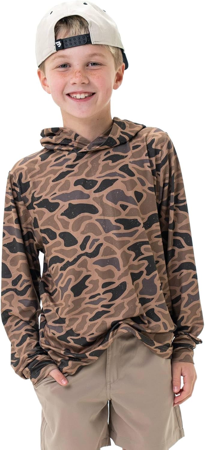 Burlebo Youth Performance Hoodie  Lightweight Long Sleeve Pullover with Hood