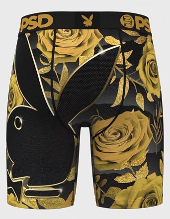 PSD Men's PB Gold Petals Boxer Brief, Multi, M