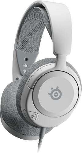 Steel Series Arctis Nova 1 Multi-System Gaming Headset Hi-Fi Drivers 360° Spatial Audio AirWeave Memory Foam Ear Cushions Ultra Lightweight PC, PS5, PS4, Switch, Xbox, White, Wired