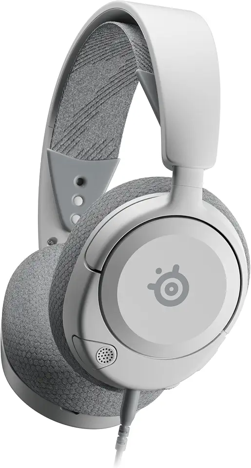 Steelseries Arctis Nova 1 White Wired 3.5mm AUX Gaming Headset for Xbox, PC, PlayStation, Nintendo Switch, Android & iOS - AI-Powered Noise-Cancelling ClearCast Gen 2 Microphone