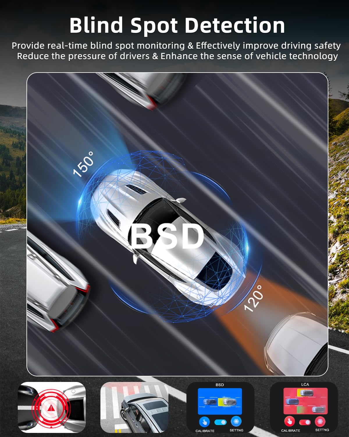 2.5K Mirror Dash CAM con 1080P Backup Camera - 9.66 Inch Touchscreen Dashcam Soporte Parking Monitoring Loop Recording G-Senors 150°Wide Angle + 64GB SD Card
