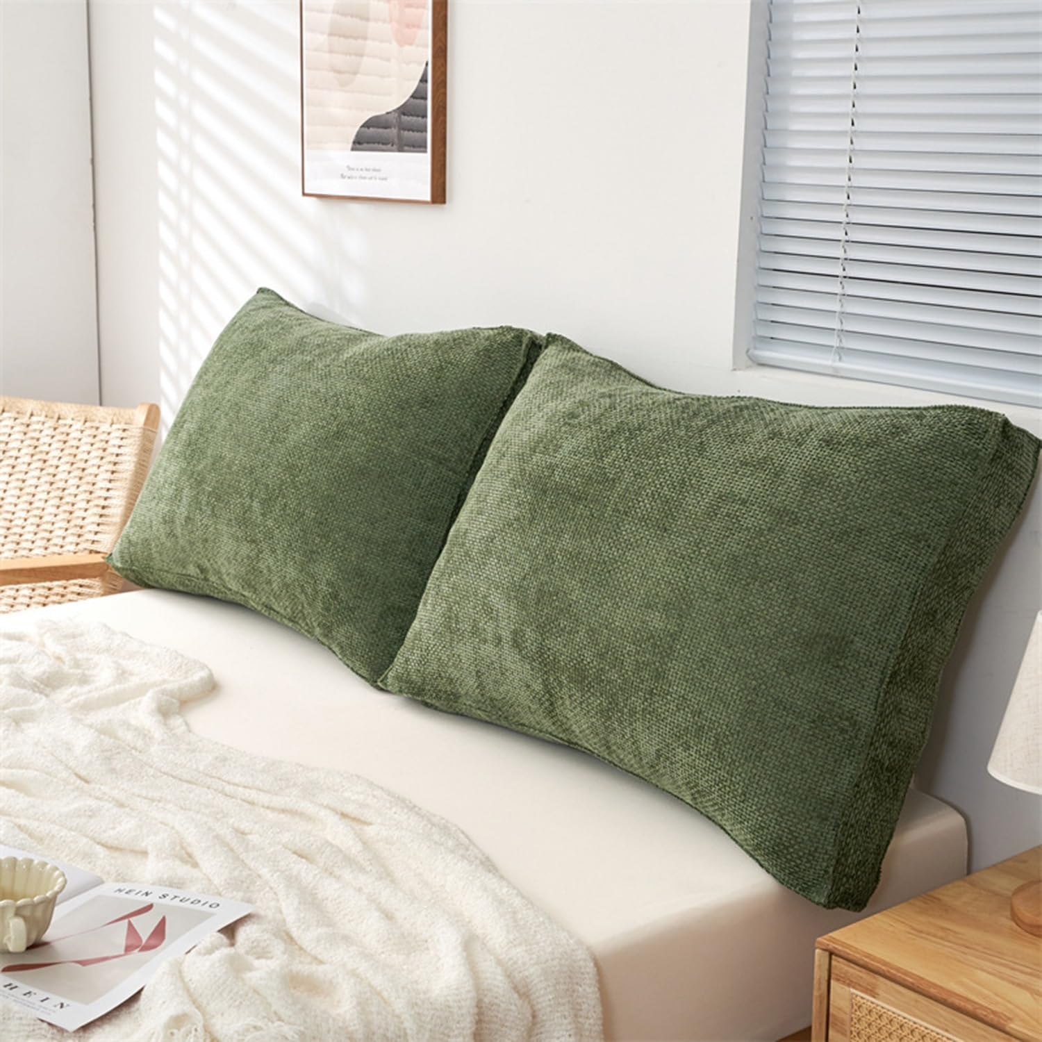 UWOBTN Cuscino Da Lettura Divano, 60/70/80/90cm Schienale Testata Letto,Grande Cuscini Lettura Testiera, Removibile Lavabile Cuscino Da Parete,Supporto Lombare Cuscino(Color 4,90x50+18cm