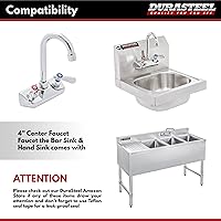 Vista 6 de DuraSteel Grifo de montaje en pared con codo de 90 grados, kit de protección contra salpicaduras de cocina comercial que ahorra espacio, resistente