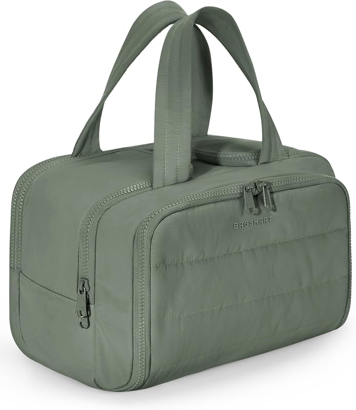 Necessaire de viagem BAGSMART Puffy Haze Green com 4 compartimentos