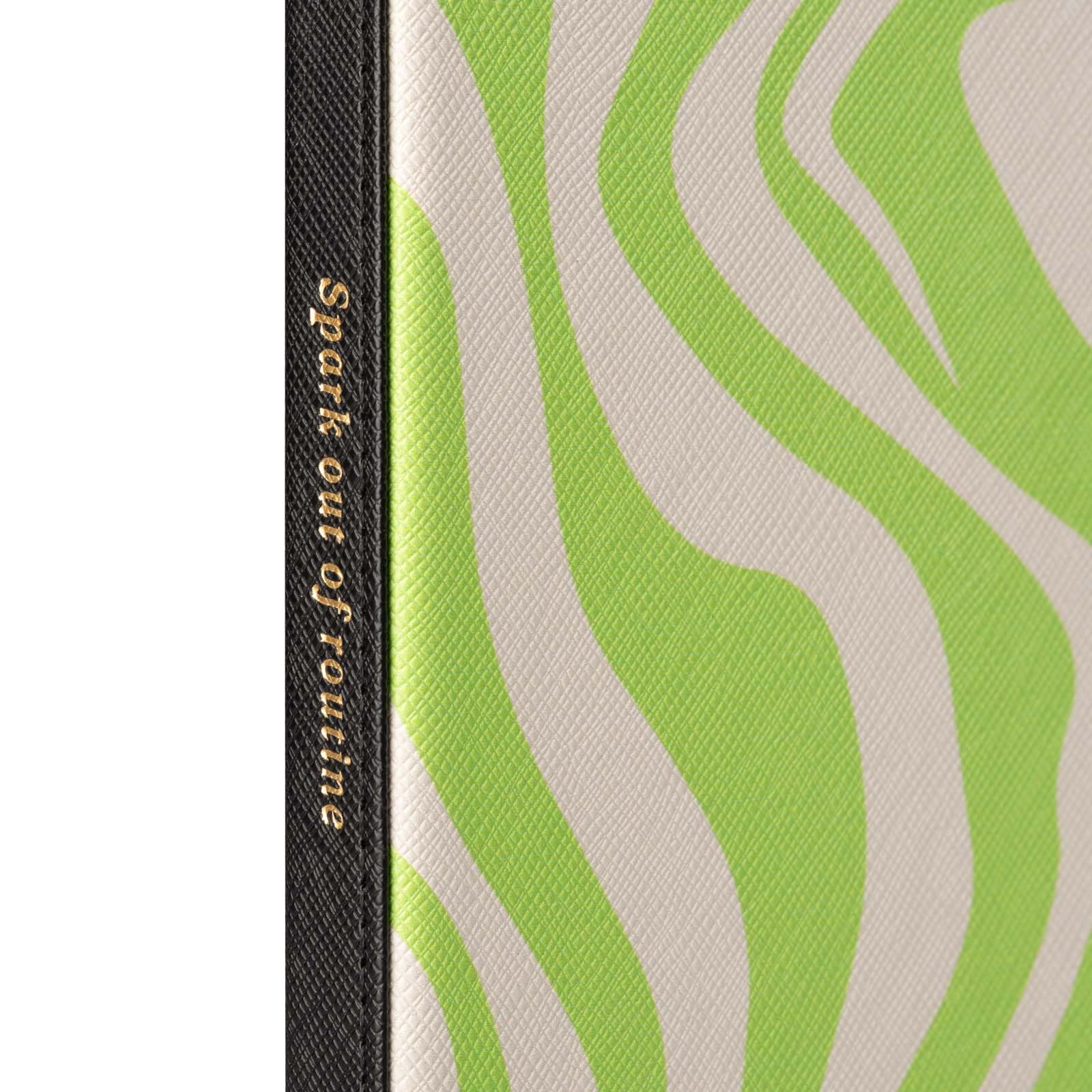 Kokonote Notebook A5 - Luxe Neon Tracks - Faux Leather Notebook A5, Dotted Notebook, Journal Notebook, A5 Sketchbook, A5 Notebook Hardback/University Stationery, Cute Stationery