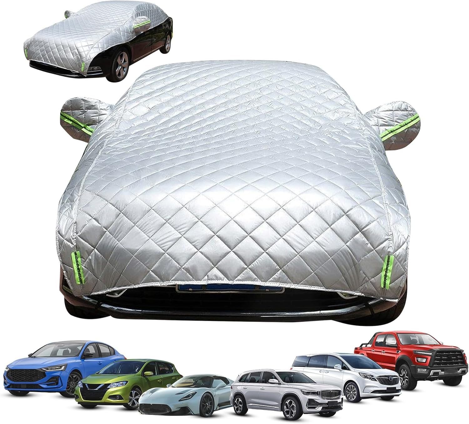 Funda Coche Antigranizo para Citroen C4, Cubierta de Coche Exterior Impermeable, Lona Coche Transpirable Antigranizo Antinieve, Engrosamiento A08