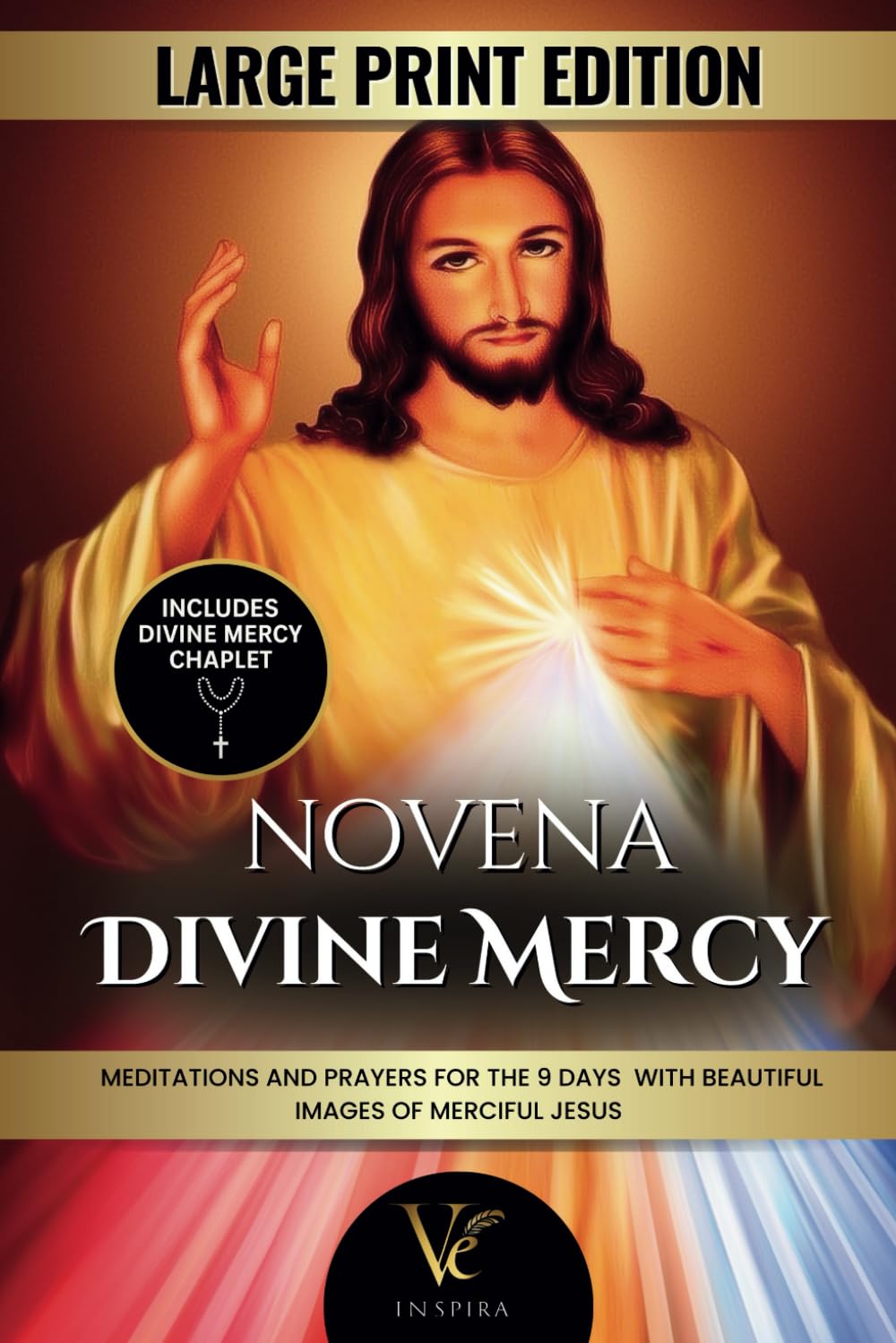 Divine Mercy Novena | Large Print Edition - Meditations and Prayers for the 9 Days + Divine Mercy Rosary and Chaplet with Beautiful images of Merciful Jesus