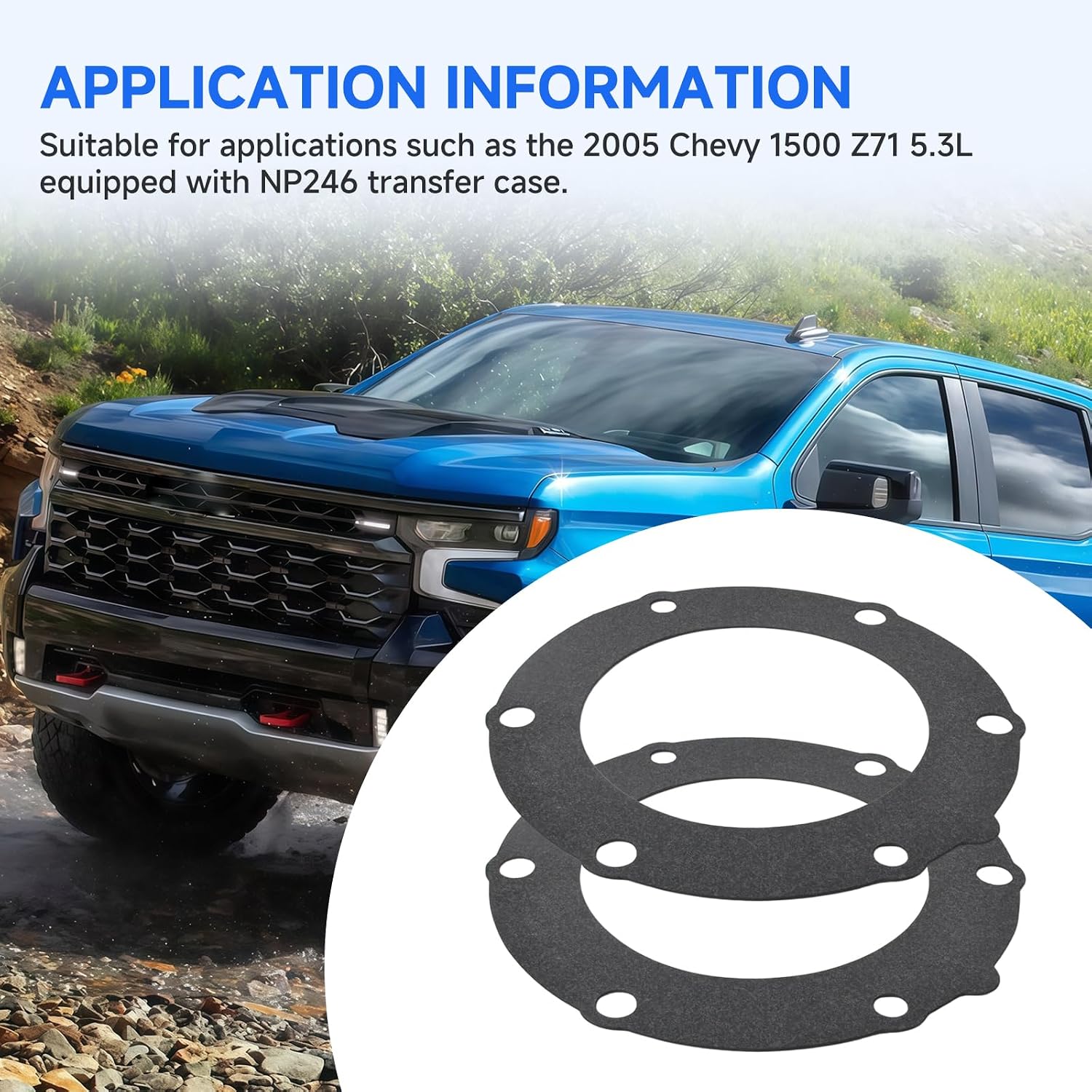 (2-Pack) 72770 Transfer Case Adapter Gasket, Replaces 917-562 Transfer Case Gasket, Compatible with Multiple Vehicle Models