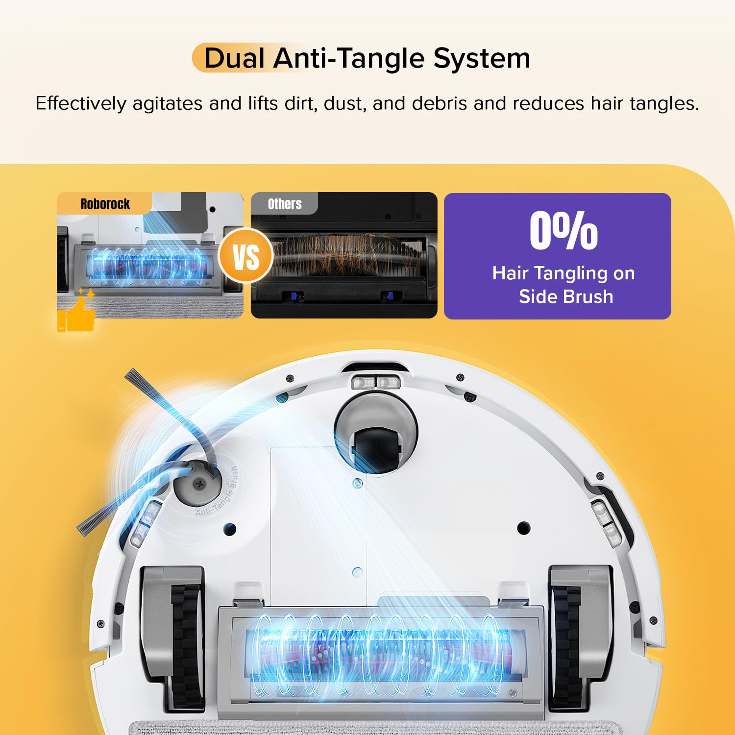 roborock Q7 M5 Robot Vacuum Cleaner with Mop, 10,000Pa HyperForce Suction, Dual Anti-Tangle System, PreciSense LiDAR Navigation, APP-Controlled Mopping, Ideal for Pet Hair and Hard Floors — view 4