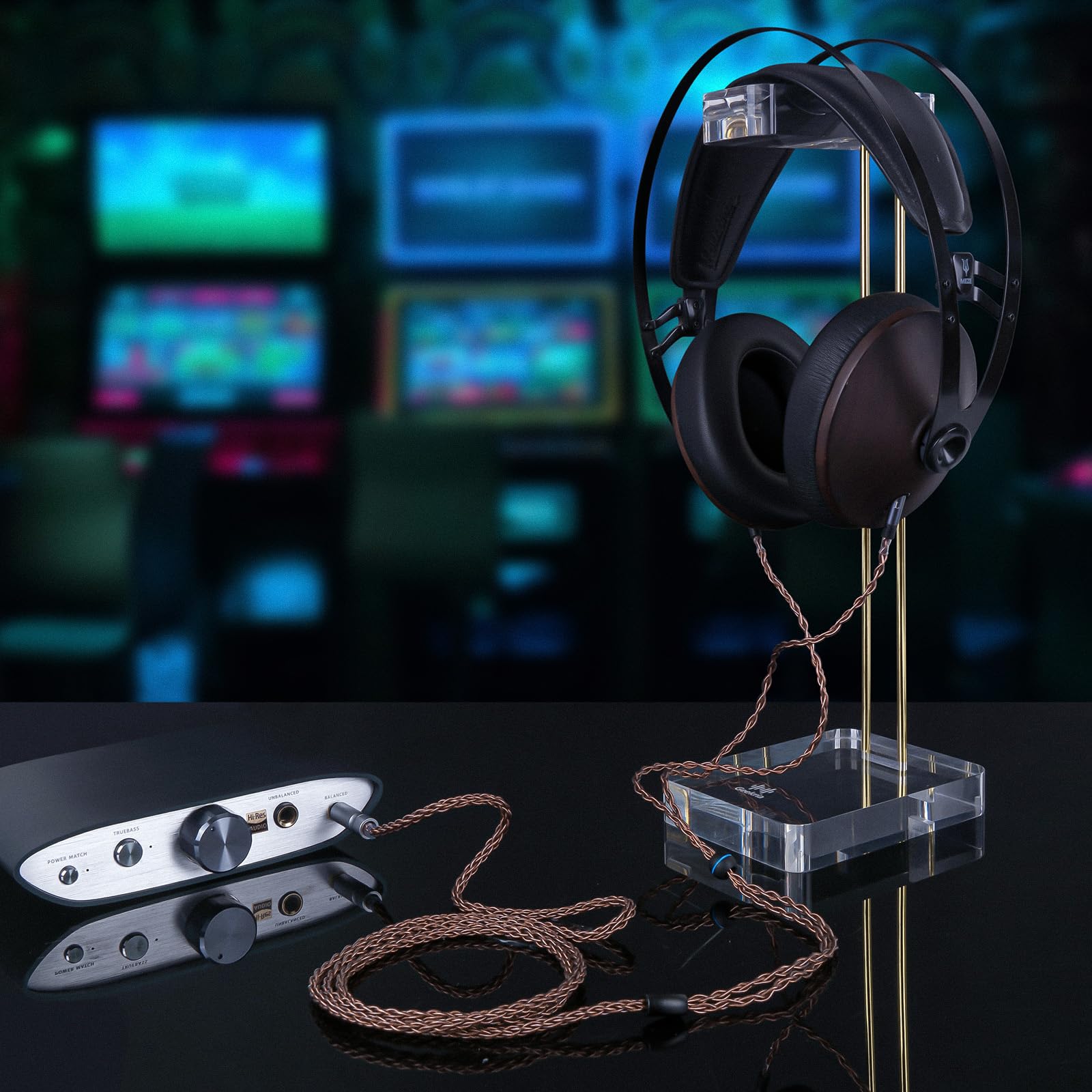 GEEKRIA Apollo Cable de audio de actualización de cobre monocristal, compatible con Meze Audio 99 Classics, 109 PRO, LIRIC 2, Strada, 4,4 mm a doble 3,5 mm (1,5 m)