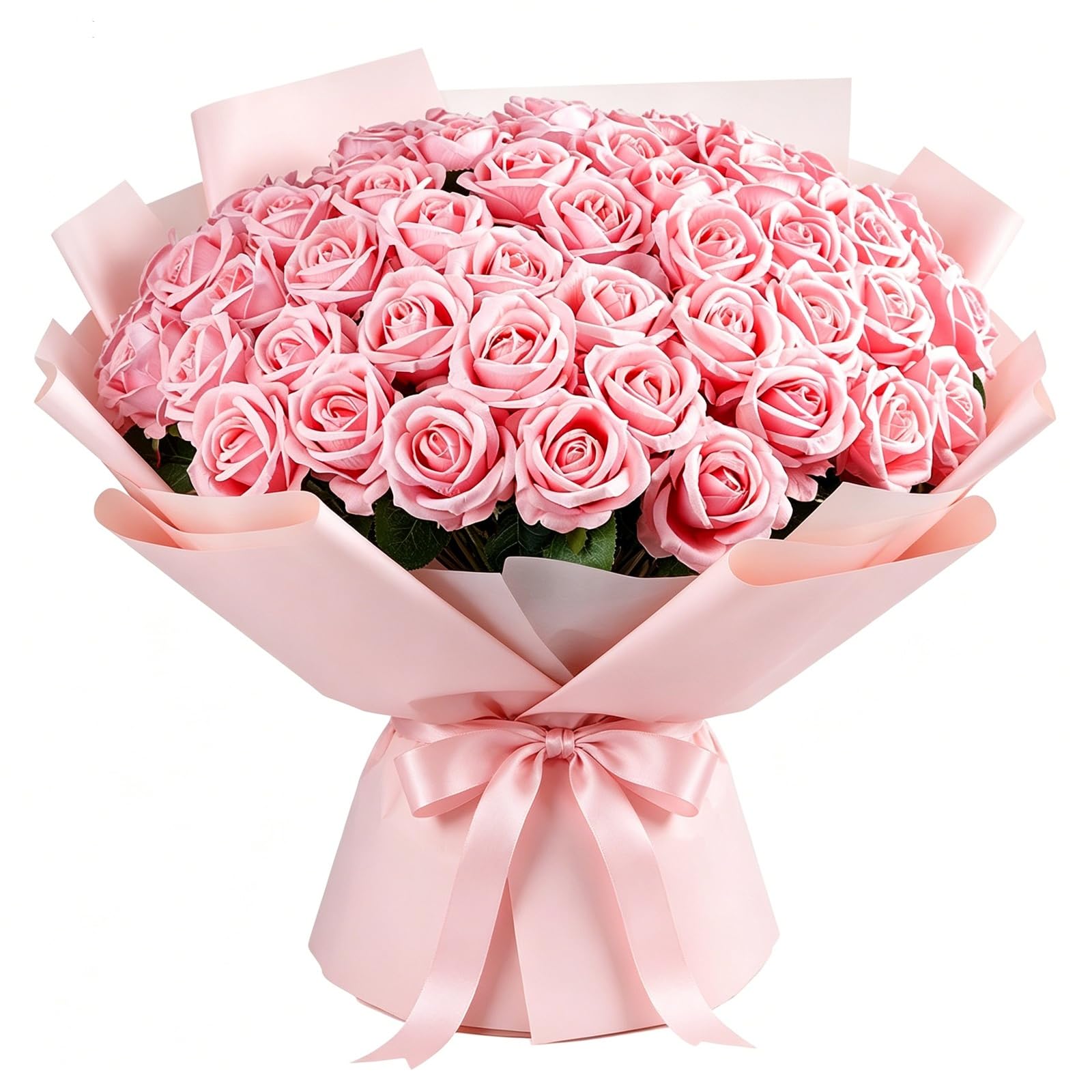 Roses Artificielles 60 Pièces Soie Réalistes Bouquet Mariage Cadeau Rose
