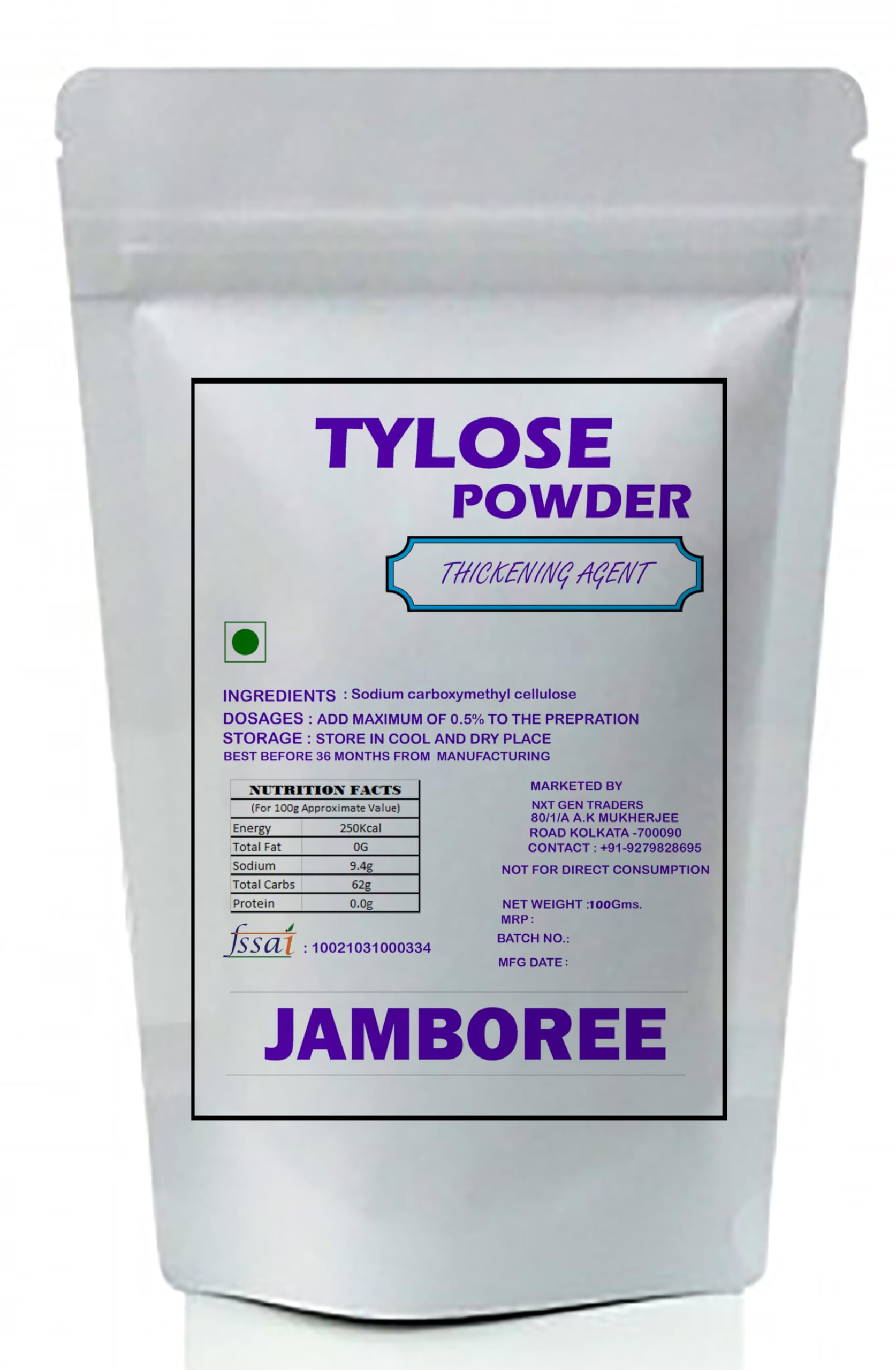 Jamboree!!! Tylose Powder|Tylopur Powder|Fondant Stabilizer|Tylo Powder|Gluten Free 100G Food Grade|Soft,Smooth And Creamy|Raising Ingredient Powder|Improves Texture&Softness 100Gm (B0BFD6KSDH) Amazon Price History, Amazon Price Tracker