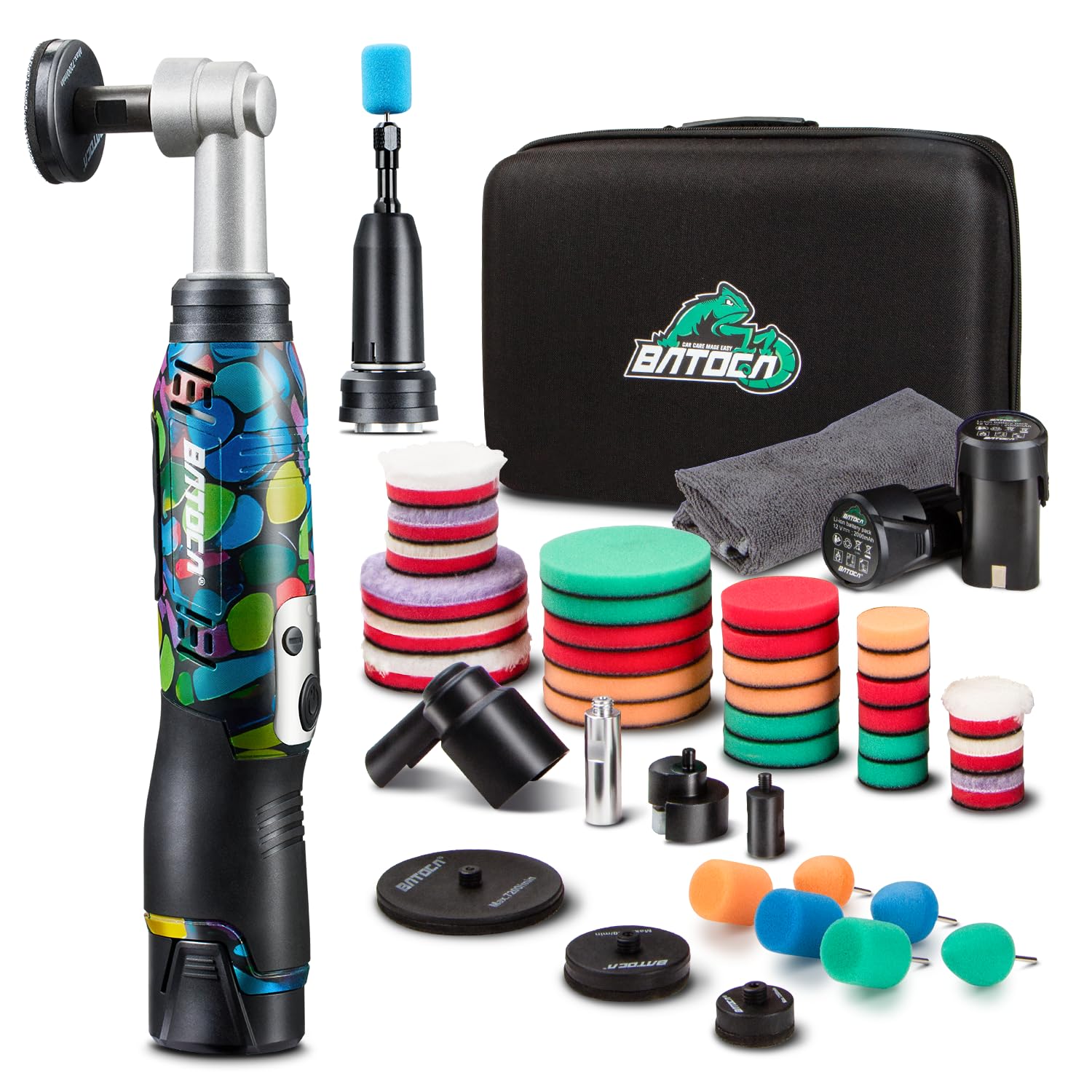 BATOCA S6 Mini Cordless Polisher 2 Heads for Car/Motorcycles Detailing Kit