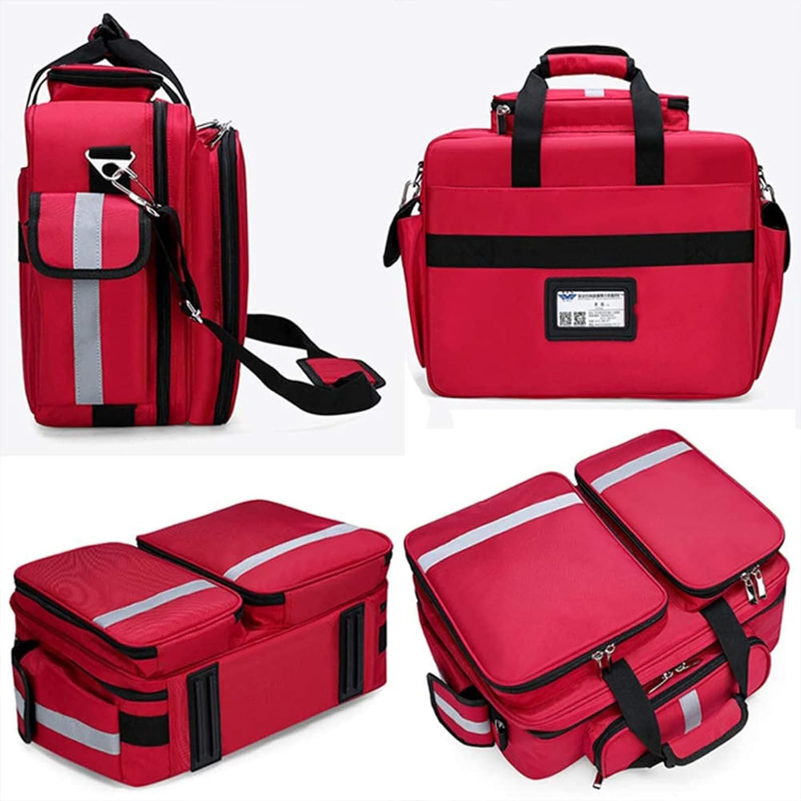 Bolsa para Botiquín De Primeros Auxilios Profesional con Compartimentos Etiquetados, Bolsa Médica De Almacenamiento Portátil, Kit De Rescate De Emergencia Impermeable