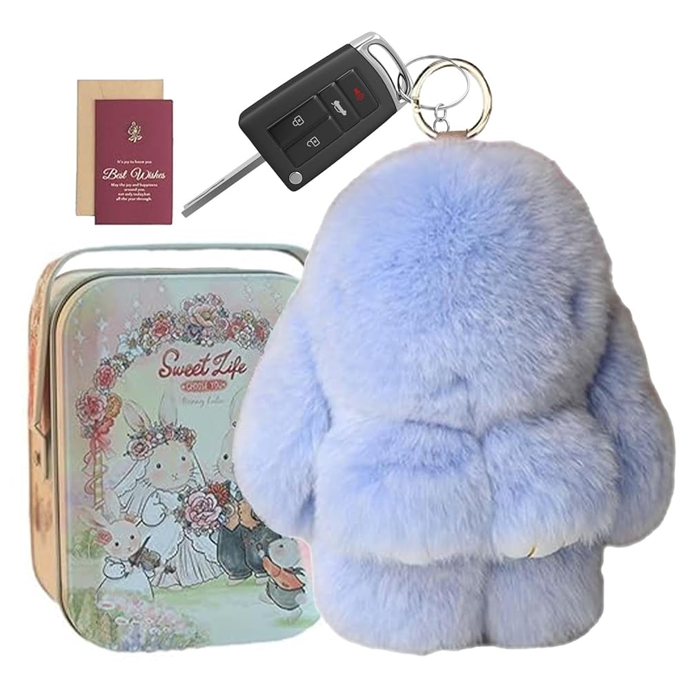 MIUMIU ミュウミュウ ファー うさぎウサギミラー付きキーホルダー 美品 Amazon.co.jp: うさぎのキーホルダー、ふわふわのうさぎの