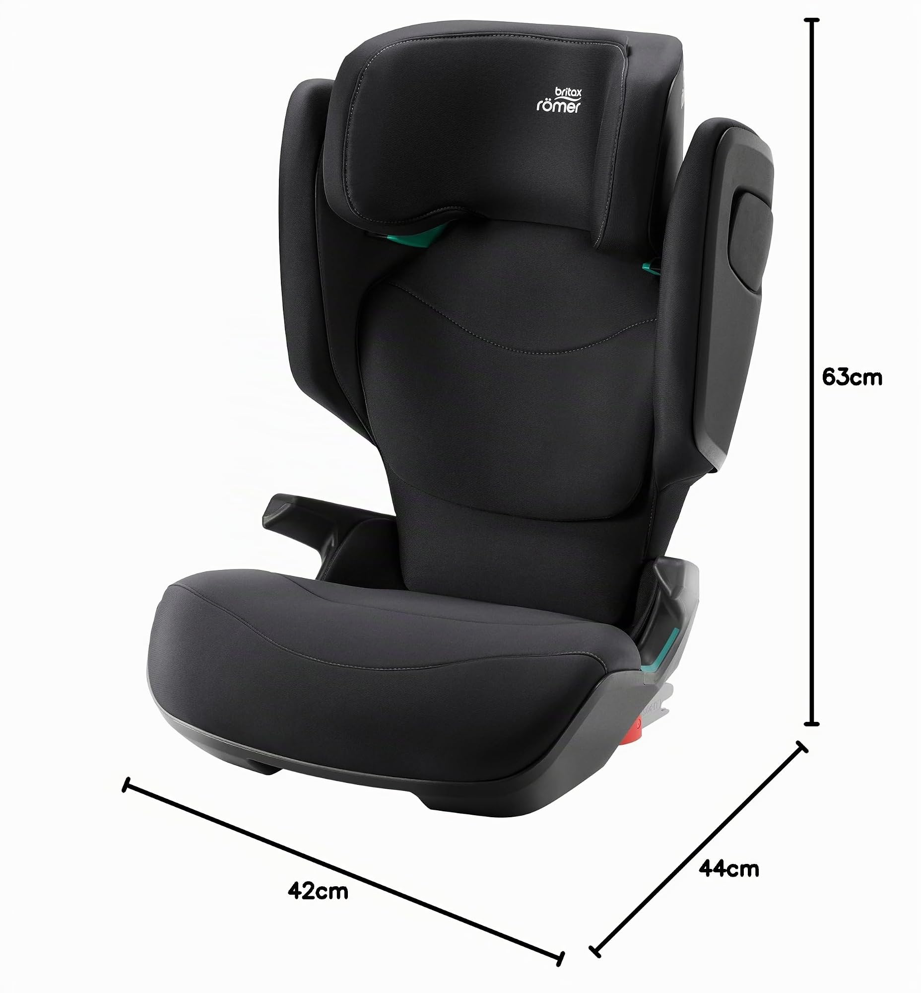 BRITAX RÖMER Silla de coche infantil KIDFIX M i-Size, para niños de 100-150 cm (i-Size) con y sin ISOFIX, 3,5-12 años, Space Black