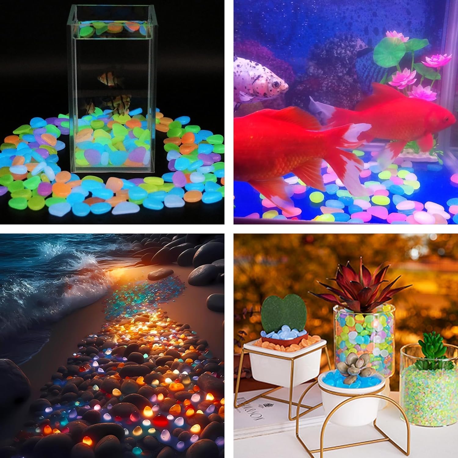 Glow in the Dark Rocks - Aquarium & Garden Stones -7