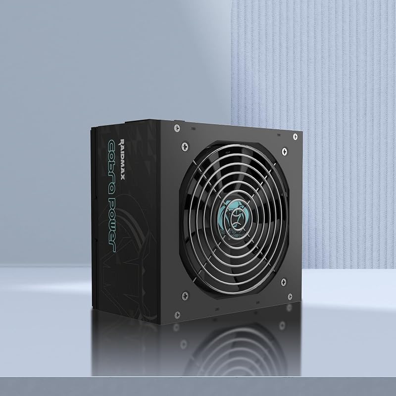 RAIDMAX Cobra ATX 3.1 PCIe Gen 5 Ready Power Supply, 80+ Gold Certified Gaming PSU, High-Performance Power Supply for Gaming PCs, RoHS, Active PFC, Black Flat Cables (RX650AED)