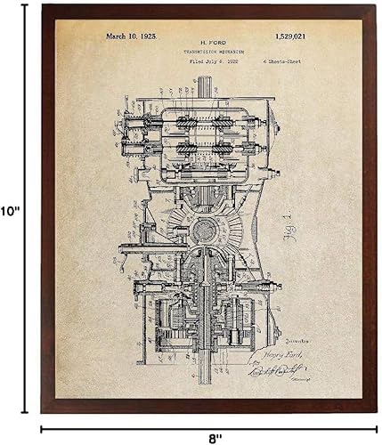 Miniatura 2 de Henry Ford Transmisión Patente Impresión Transmisión Blueprint Arte Ford Invención Impresiones Garaje Decoración TDP1117